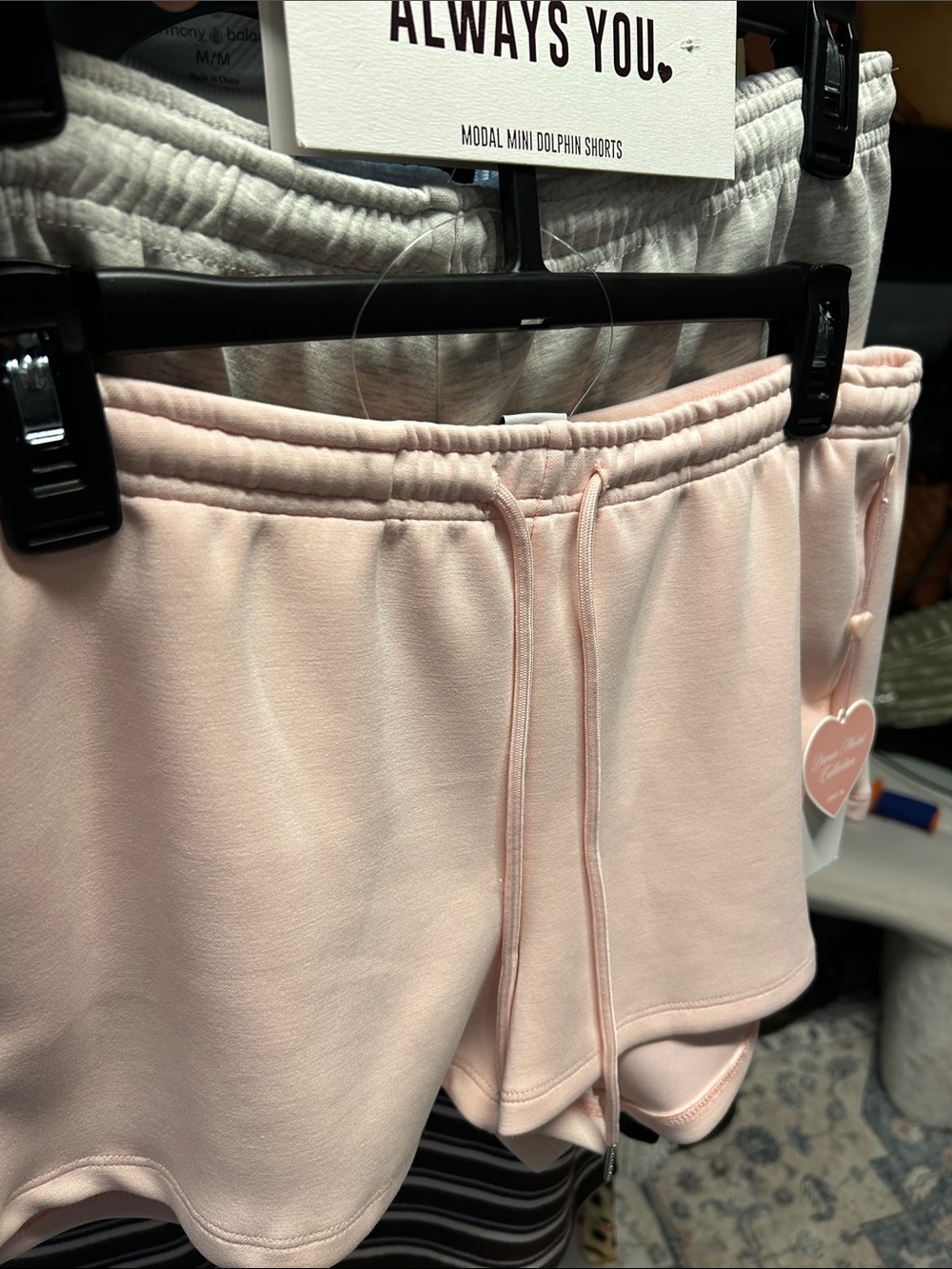 Always Light Pink Modal Dolphin Athletic Shorts